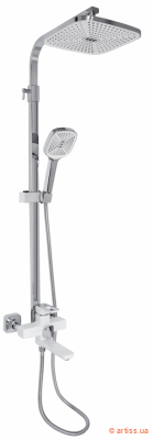 Купити Lidz Wawel 1030 на три споживачі (з виливом) (k35) LDWAW1030WHI45401 White душова система Фото душова система універсальна lidz wawel 1030 на три споживачі (з виливом) (k35) ldwaw1030whi45401 white