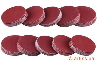 Фото шліфувальний круг на липучці ø 50мм p2000 velcro (100 шт) workman (53989)