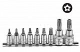 Haбіp біт в головці 1/4", 3/8" TORX PLUS TS10-TS50 5-променевий с отв. 9oд. Force (3095)