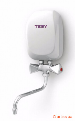 Фото водонагреватель электрический проточный tesy iwh 35 x01 ki со смесителем