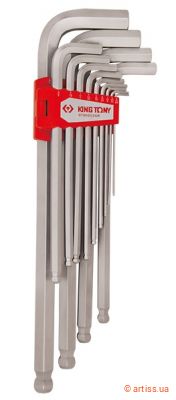 Фото набір дюймових шестигранних ключів hex 5/64"-3/4" 13 од. з кулькою king tony (st20203sr)