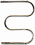 1) - Фото полотенцесушитель змеевик 30 600 х 500 (нерж) с полкой