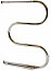 2) - Фото полотенцесушитель змеевик 25 500 х 400 (нерж) с полкой