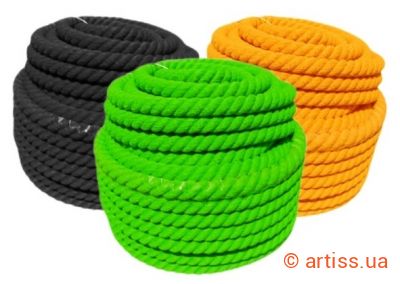 Фото канат бавовняний 40 мм кольоровий (від 50м) дубкан