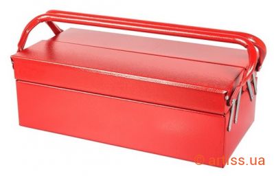 Фото скриня для інструментів металева 440 мм 2 яруси/3 відділення mastertool 79-4303