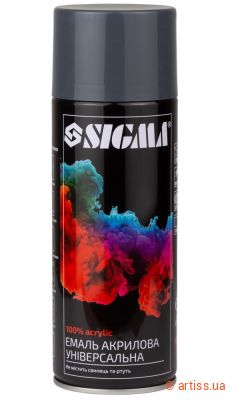 Фото емаль аерозольна акрилова ral 7015 сірий глянець 400мл sigma  2736711