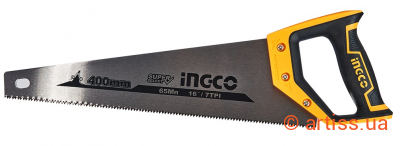 Фото ножівка по дереву ingco l=400 мм super select (hhas15400)
