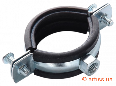Фото хомут трубний 75-80мм (2 1/2'') з гайкою м8 apro (pc-07)