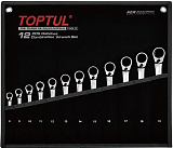 Набір ключів комбінованих з тріскачкою Toptul 8-19 мм 12 од. (GPAQ1203)
