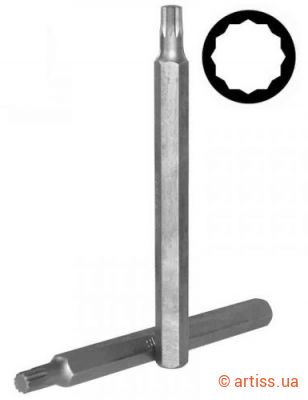 Купити Force 10мм L120мм SPLINE M12 біта Фото біта 10мм l120мм spline m12 force (17812012)