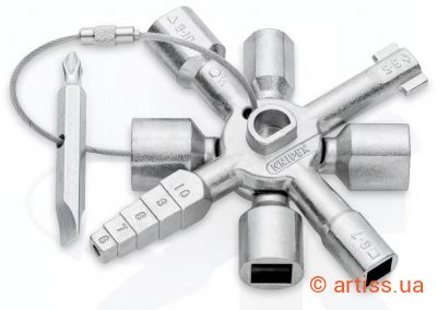 Фото ключ для електрошаф і систем замикання twinkey® knipex 00 11 01