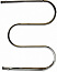 1) - Фото полотенцесушитель змеевик 25 600 х 500 (нерж) с полкой