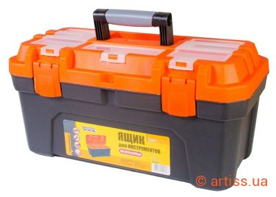 Фото скриня для інструментів з пластиковими замками 20" 507х254х259 мм mastertool 79-6027