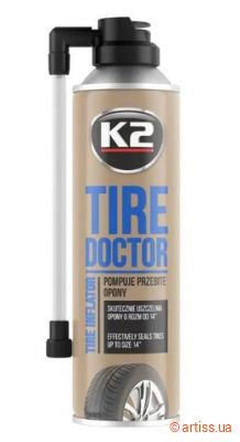 Фото герметик від проколів шин tire doktor 400 мл к2 b310