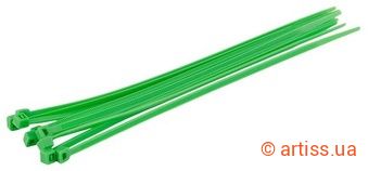 Купити MasterTool 2.5x150 мм зелена (100 шт) стяжка Фото стяжка нейлонова 2.5x150 мм зелена (100 шт) mastertool (20-1730)