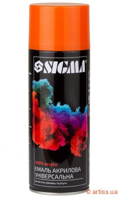 Фото емаль аерозольна акрилова ral 2004 помаранчевий глянець 400мл sigma  2737031