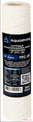 Придбати Aquastrong 10" 5 мкм (PPC-20) (поліпропіленова нитка) картридж Фото картридж aquastrong 10" 5 мкм (ppc-20) (поліпропіленова нитка)