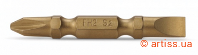 Фото біта 1/4" l50мм ph2хsl6 (кратно 10 шт.) maxidrill тітан (500-041)