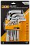2) - Фото haбіp г-подіб. ключів hex 1/16"-3/4" 13 од. дюймових jcb tools (jcb-5137s)
