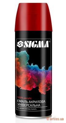 Фото емаль аерозольна акрилова ral 3005 темно-вишневий глянець 400мл sigma  2736941