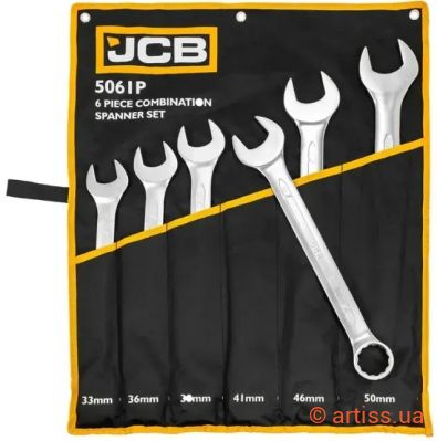 Фото набір рожково-накидних ключів 33-55 мм 5 од. jcb tools jcb-5061p