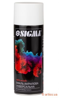 Фото емаль аерозольна акрилова ral 9010 білий глянець 400мл sigma  2736611