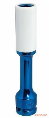 Фото ударна глибока торцева головка 1/2" 17 мм 6-гранна для литих дисків у захисному кожусі forsage (f-44515017c)