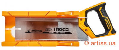 Фото ножівка пасовочна з пластиковим стуслом ingco l=300мм super select (hmbsk30082)