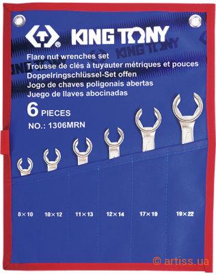 Купити King Tony 8-22 мм 6 од. набір інструментів Фото набір ключів poзpізниx king tony 8-22 мм 6 од. (1306mrn)
