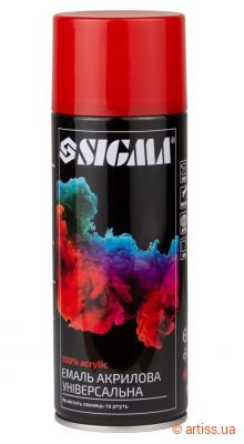 Фото емаль аерозольна акрилова ral 3020 червоний глянець 400мл sigma  2736911