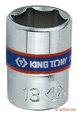 Купити King Tony 1/4" 14мм 6-ти гранна головка стандартна Фото головка king tony 1/4" 14мм 6-ти гранна (233514m)