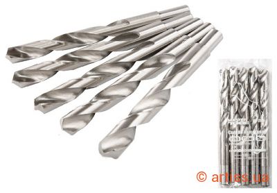Фото свердло по металу ø 14.0 мм hss l160мм для патрону 16 мм mastertool (кратно 5 шт.) (10-1140-16)