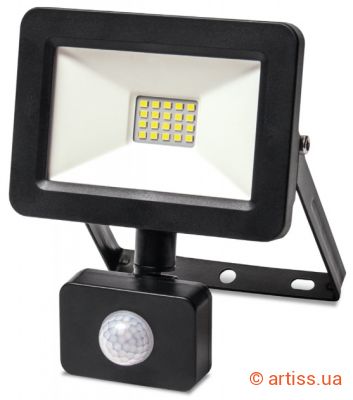 Купити Vestum LED з датчиком руху 20W 2000Лм 6500K прожектор Фото прожектор світлодіодний з датчиком руху 20w 2000лм 6500k vestum (1-vs-3010)