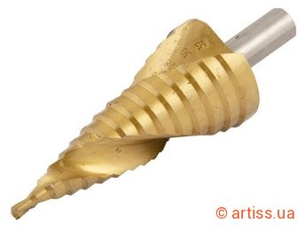 Фото свердло по металу ступеневе ø 4.0-32.0 мм (4,6,8,10,12,14,16,18,20,22,24,26,28,30,32 мм) granite (6-00-432)