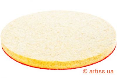 Фото круг войлочний на липучці ø 125мм 6 мм wool 125-6 workman 54092