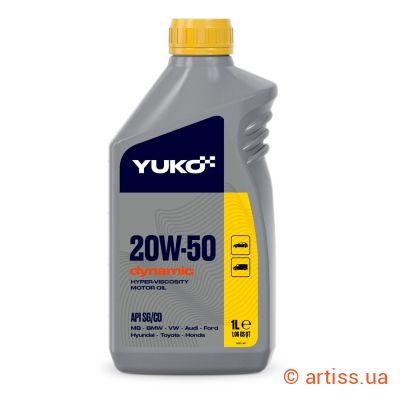 Купити YUKO DYNAMIC SG, CD 20W-50 1л моторне мастило Фото мастило моторне dynamic sg, cd 20w-50 1л yuko (020528)
