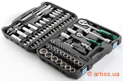 Купити Сила 1/4" та 1/2" 94 од. 6-гранний набір інструментів Фото набір инструментів сила 1/4" та 1/2" 94 од. 6-гранний (252094)