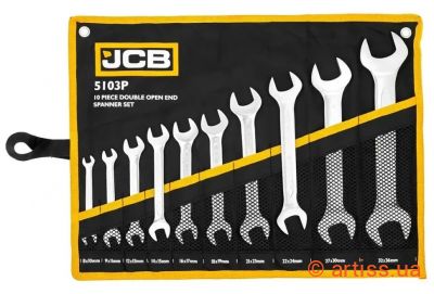 Фото набір рожкових ключів 8-36 мм 10 од. jcb tools jcb-5103p