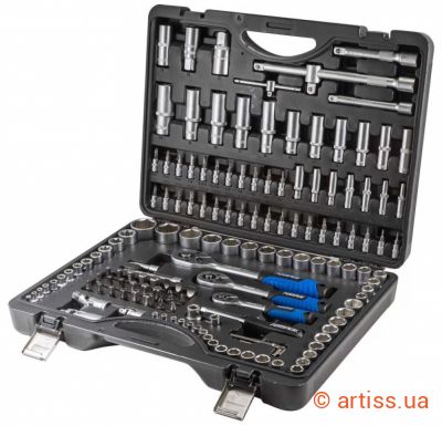 Фото набір инструментів 6-гранний 150 од 1/2", 1/4", 3/8" forsage (f-41501-5)