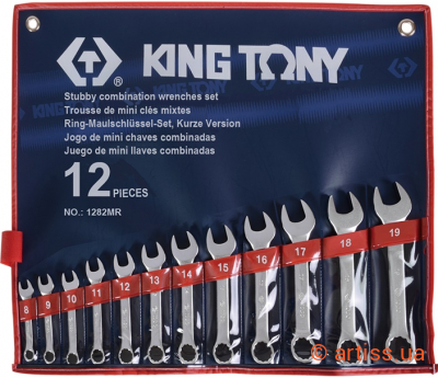 Фото набір ключів комбінованих king tony 8-19 мм 12 од. (1282mr)