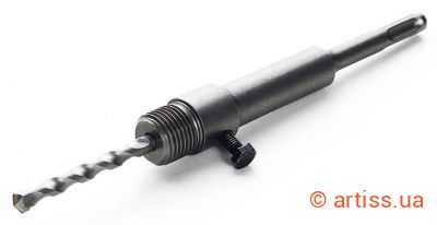 Фото подовжувач для коронок по бетону з хвостовиком sds-plus l160мм apro (819052)