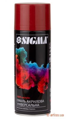 Фото емаль аерозольна акрилова ral 3001 сигнальний червоний глянець 400мл sigma  2736931
