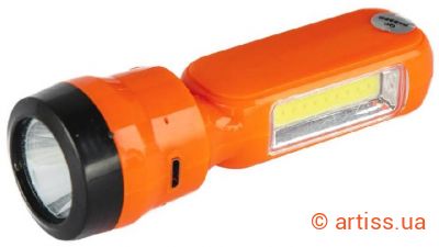 Купити Evrolight акумуляторний LED 1 Вт ліхтар персональний Фото ліхтар акумуляторний світлодіодний 1 вт помаранчевий evrolight (yg8672a)
