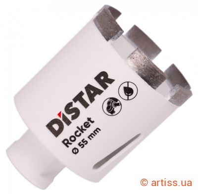 Фото свердло алмазне 55мм 55x45-6xm14 rocket distar 11120049023