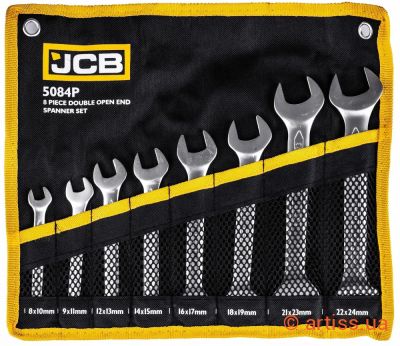 Фото набір рожкових ключів 8-24 мм 8 од. jcb tools jcb-5084p