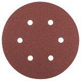 Шліфувальний круг на липучці Ø 225мм P180 6 отворів (5 шт) MasterTool 08-2018-H