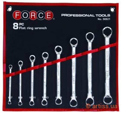 Купити Force 6-22 мм 8 од. набір інструментів Фото набір накидних ключів 6-22 мм 8 од. force (50821a)