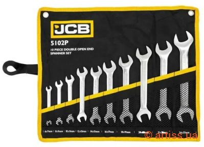 Фото набір рожкових ключів 6-27 мм 10 од. jcb tools jcb-5102p