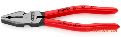 Купити Knipex комбіновані L=200 мм пасатижі Фото пасатижі комбіновані особливої потужності knipex l=200 мм (02 01 200)