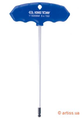 Фото ключ шестигранний hex н8 (8 мм) з кулькою king tony (115008mr)